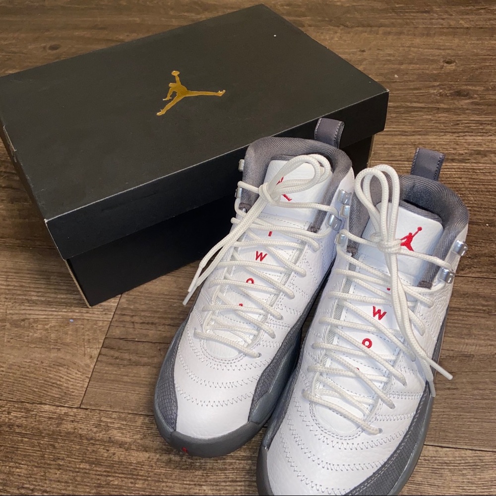 Jordan Retro 12 White Dark Grey